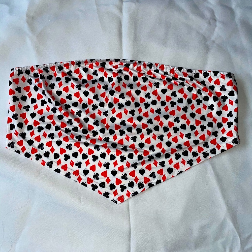 Brand new tube top card suits pattern